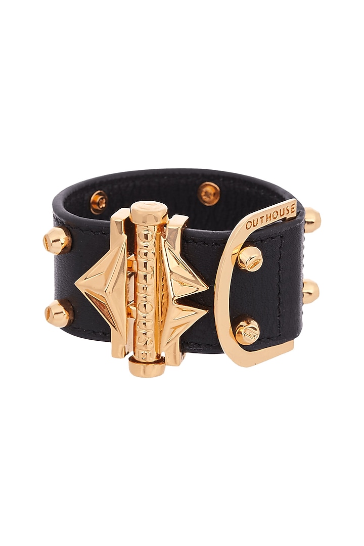 Gold Plated Oxford Blue Motifs Bracelet by Outhouse at Pernia's Pop Up Shop