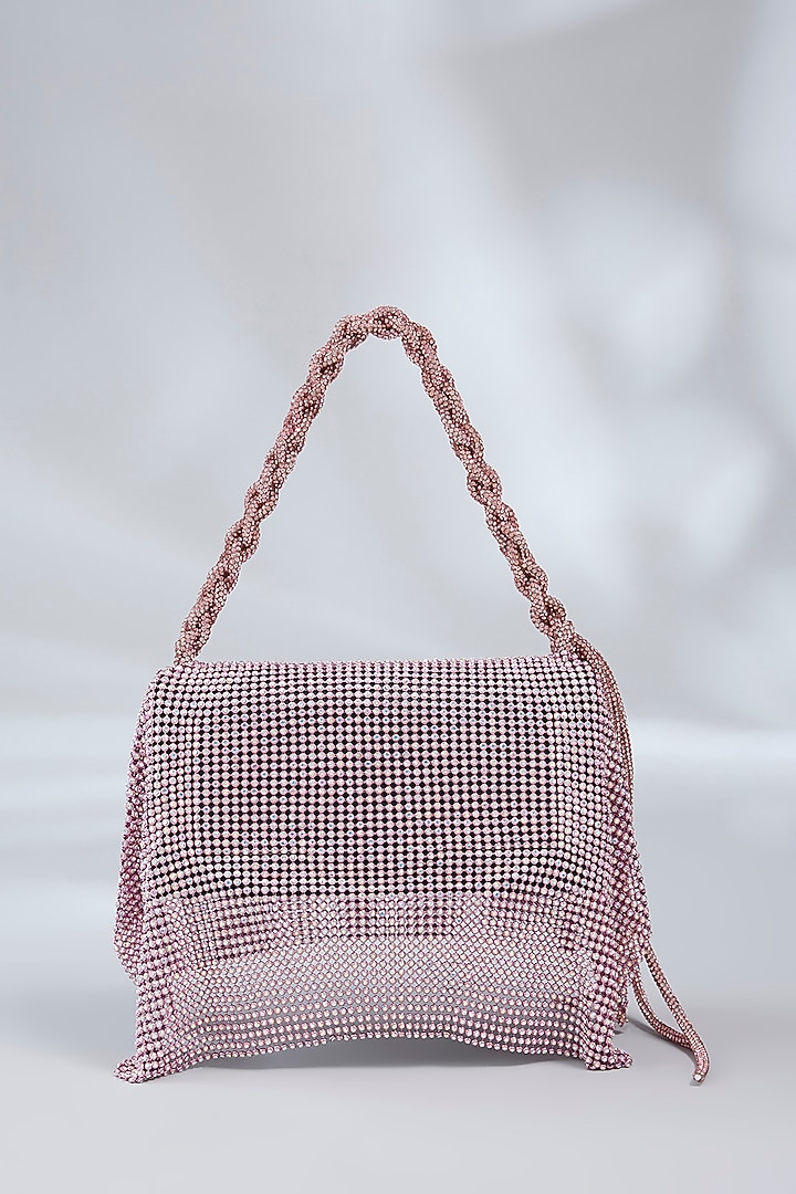 Posh Pink Vegan Leather Midi Handbag by Outhouse at Pernia's Pop Up Shop