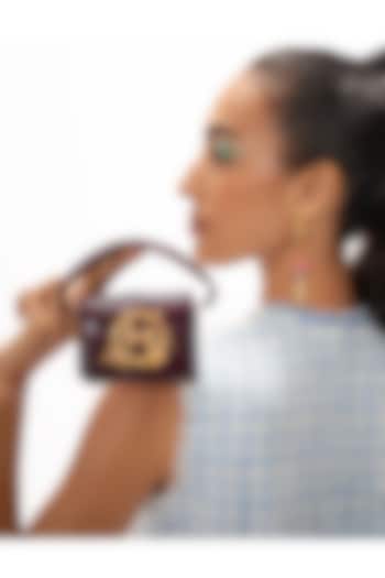 Merlot Vegan Leather Clutch by Outhouse at Pernia's Pop Up Shop