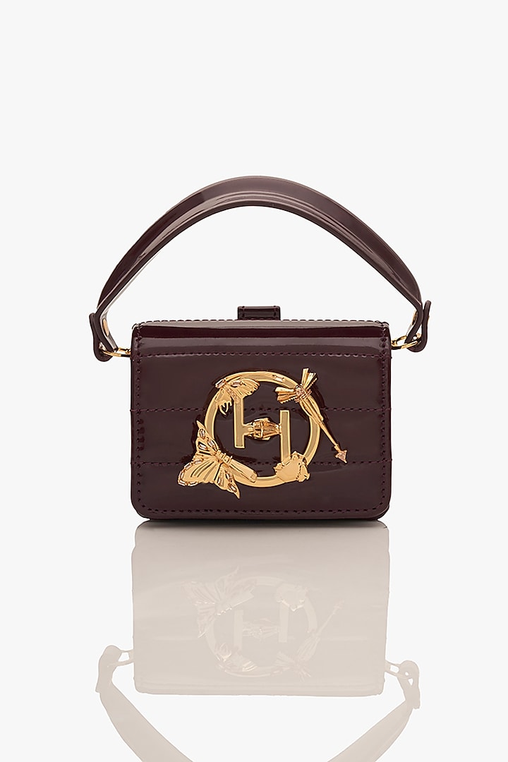 Merlot Vegan Leather Clutch by Outhouse at Pernia's Pop Up Shop