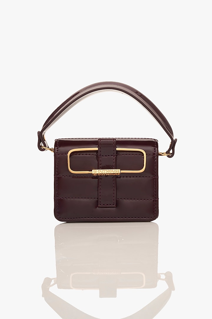 Merlot Vegan Leather Clutch by Outhouse at Pernia's Pop Up Shop