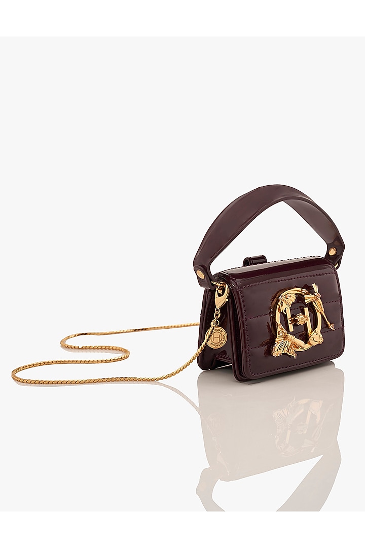 Merlot Vegan Leather Clutch by Outhouse at Pernia's Pop Up Shop