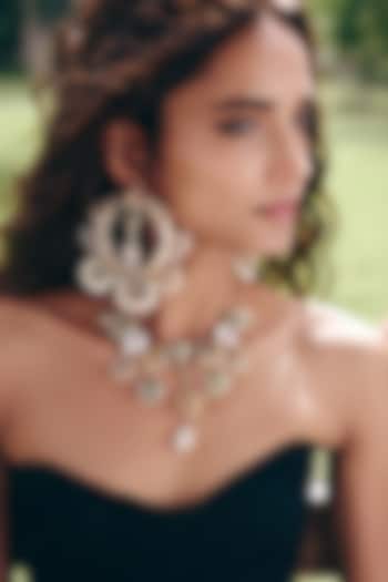 Rose Gold Plated Swarovski & Cubic Zirconia Necklace by Outhouse at Pernia's Pop Up Shop