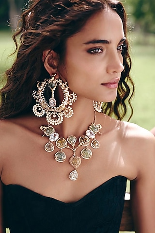 Rose Gold Plated Swarovski & Cubic Zirconia Necklace by Outhouse