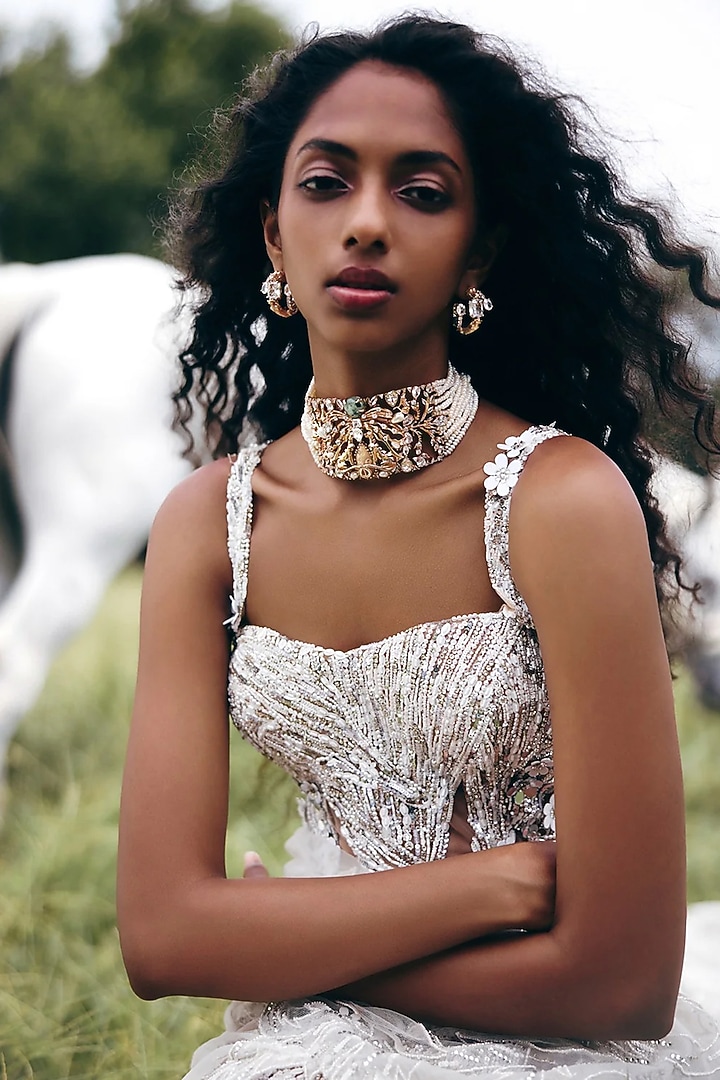 22kt Rose Gold Plated Brass Alloy Necklace by Outhouse at Pernia's Pop Up Shop