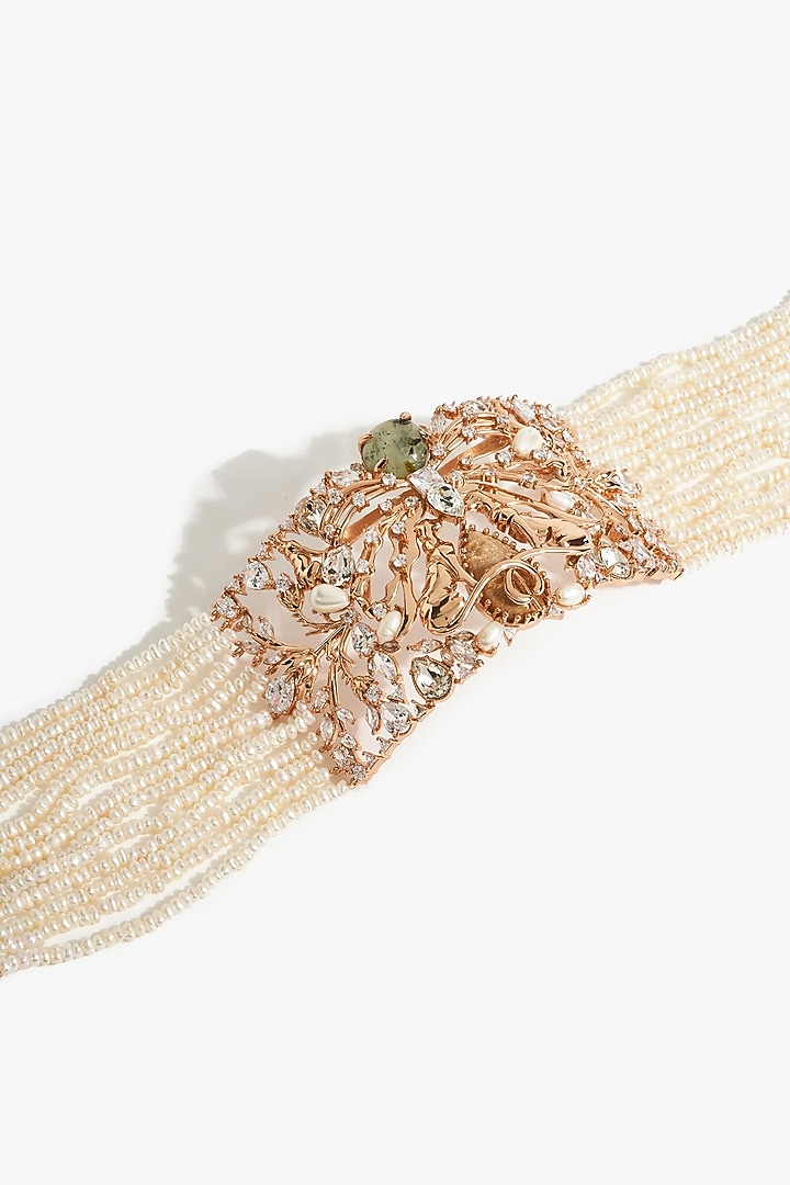 22kt Rose Gold Plated Brass Alloy Necklace by Outhouse at Pernia's Pop Up Shop