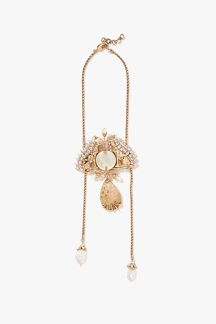 22kt Rose Gold Plated Brass Alloy Necklace by Outhouse at Pernia's Pop Up Shop