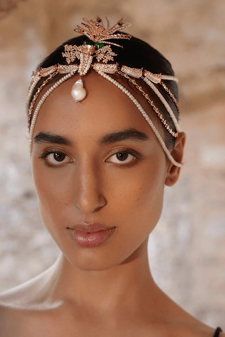 22kt Rose Gold Plated Brass Alloy Necklace by Outhouse at Pernia's Pop Up Shop