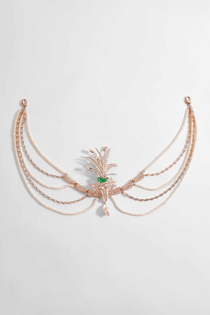 22kt Rose Gold Plated Brass Alloy Necklace by Outhouse at Pernia's Pop Up Shop