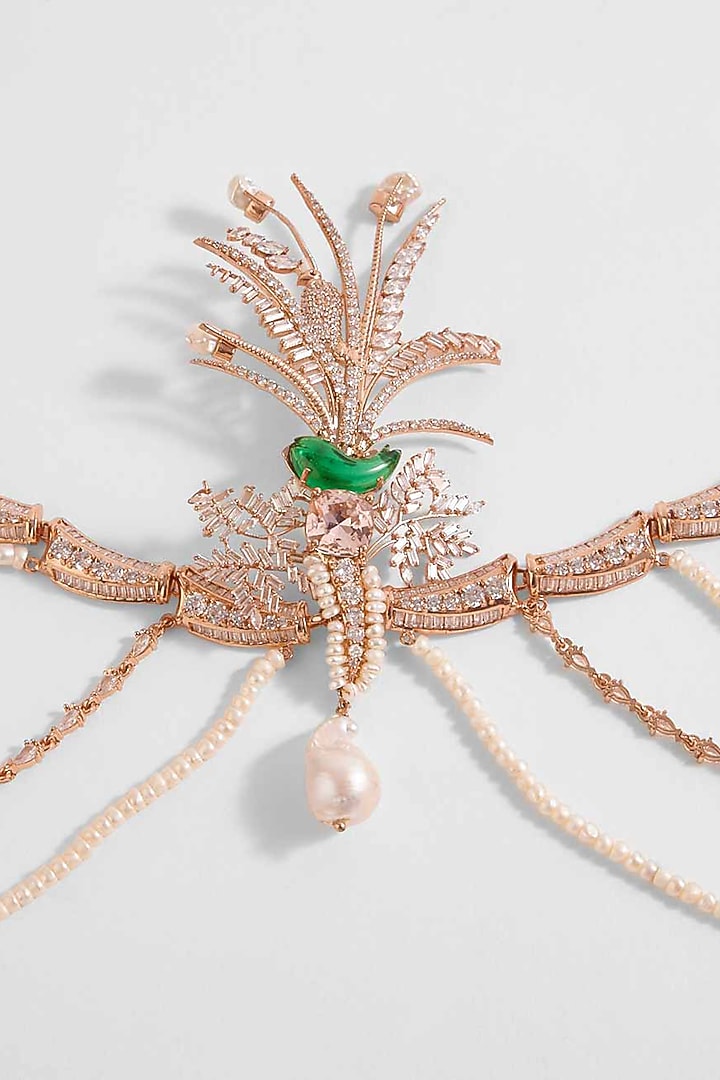 22kt Rose Gold Plated Brass Alloy Necklace by Outhouse at Pernia's Pop Up Shop