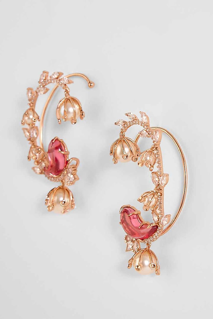 22kt Rose Gold Plated Brass Alloy Earcuffs by Outhouse at Pernia's Pop Up Shop