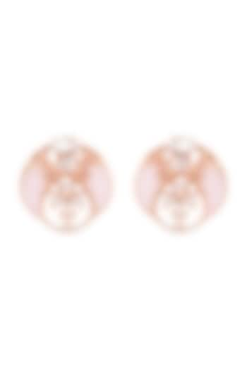 Rose Gold Plated Swarovski Earrings by Outhouse at Pernia's Pop Up Shop