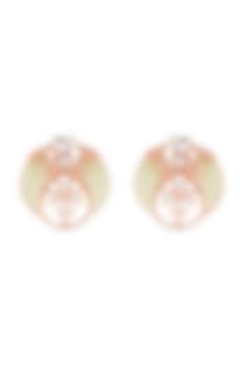 Rose Gold Plated Earrings With Swarovski Crystals by Outhouse