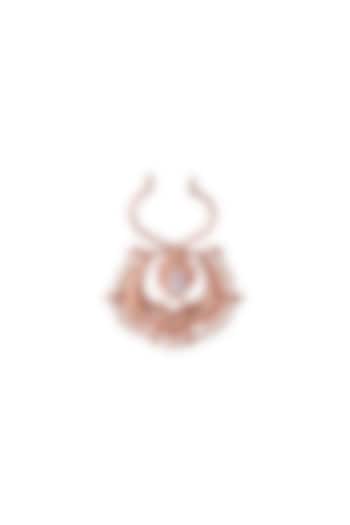 Rose Gold Plated Swarovski Crystal & Pearl Nose Ring by Outhouse