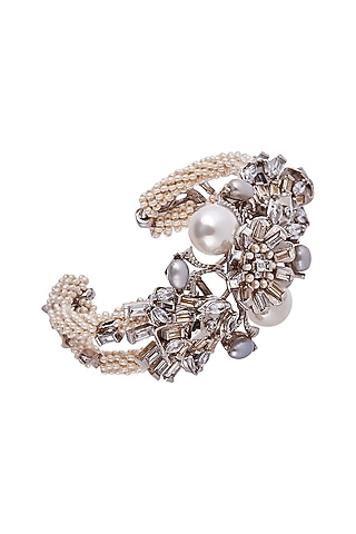 Gun Metal Finish Pearl Bracelet by Outhouse