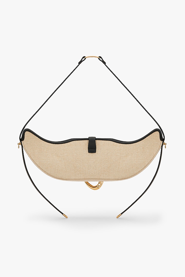 Beige Vegan Leather Swing Bag by Outhouse at Pernia's Pop Up Shop