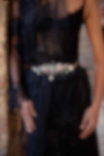 Rose Gold Plated Cubic Zirconia & Baroque Pearl Belt by Outhouse at Pernia's Pop Up Shop