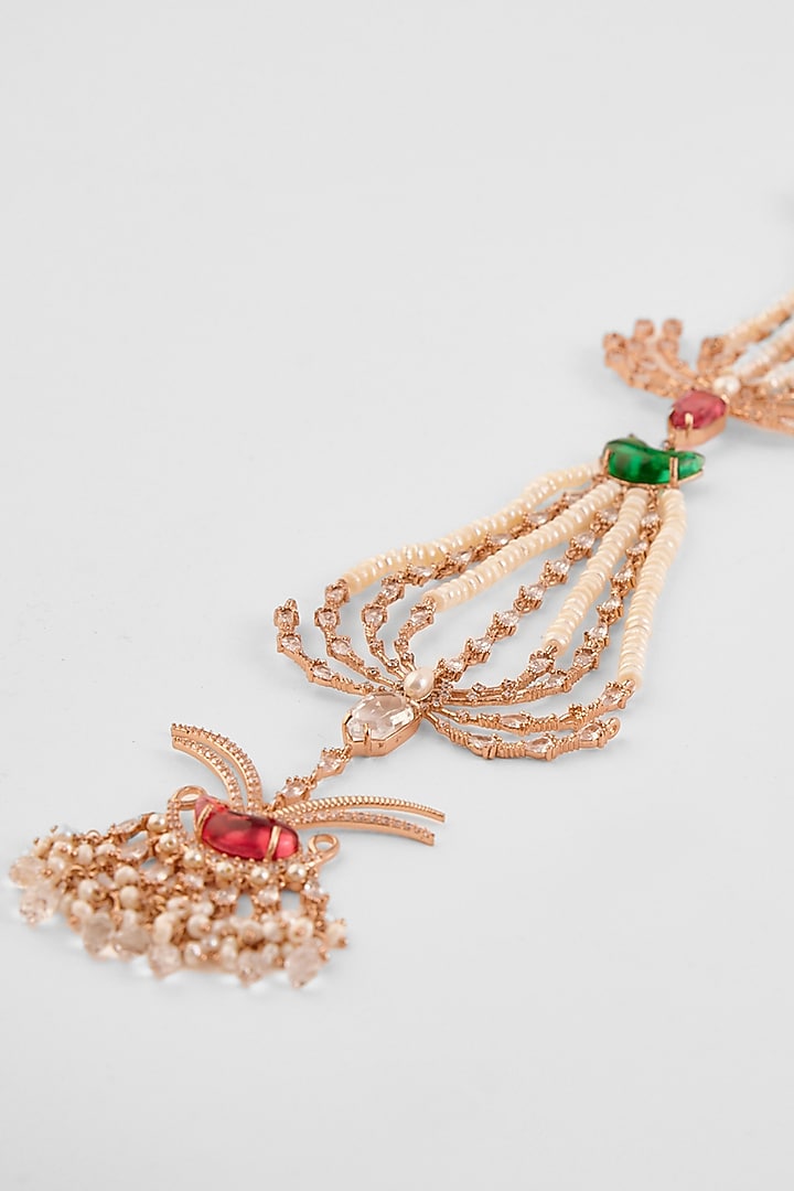 Rose Gold Plated Crystal & Cubic Zirconia Hair Accessory by Outhouse at Pernia's Pop Up Shop