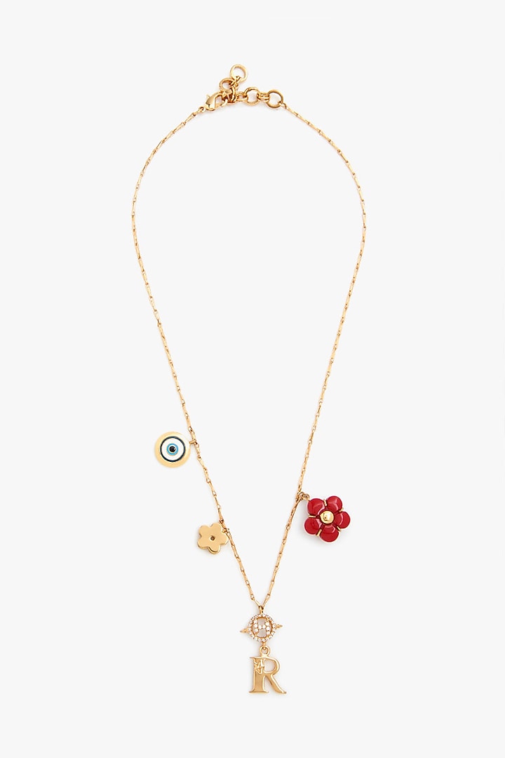 Gold Plated Handcrafted Floral Necklace by Outhouse at Pernia's Pop Up Shop
