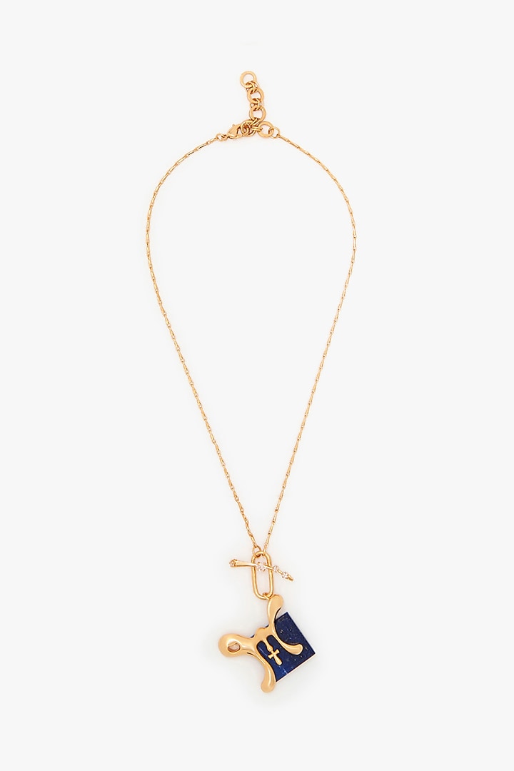Gold Plated Handcrafted Zodiac Pendant Necklace by Outhouse at Pernia's Pop Up Shop