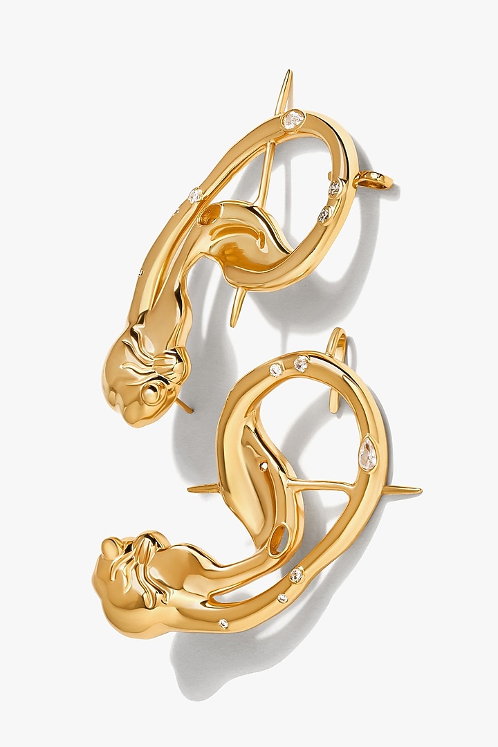 Gold Plated Brass Moulded Earcuffs by Outhouse at Pernia's Pop Up Shop