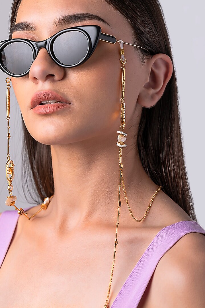 Gold Plated Handcrafted Optical Chain by Outhouse at Pernia's Pop Up Shop