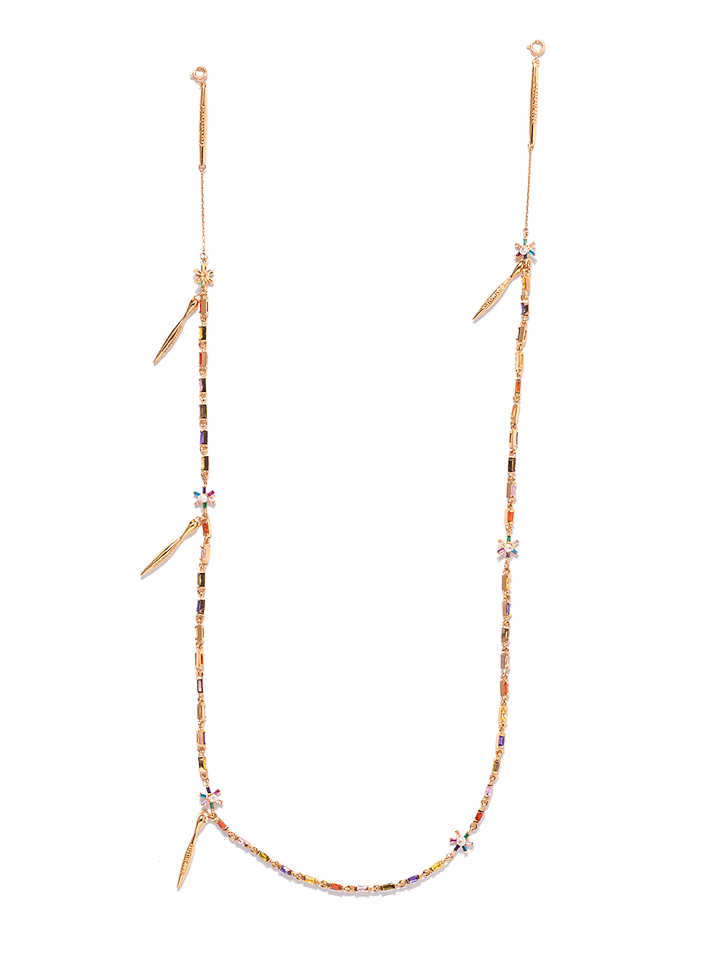 Gold Plated Motif Embellished Optical Chain by Outhouse at Pernia's Pop Up Shop