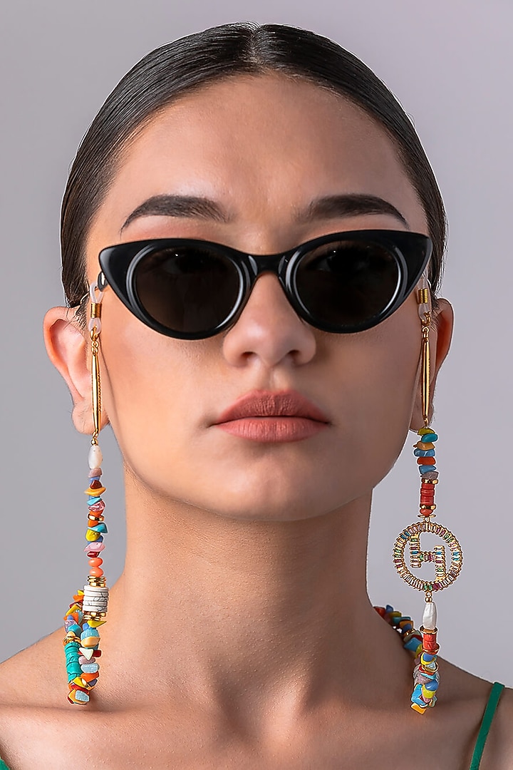 Gold Plated Handcrafted Baroque Pearls Optical Chain by Outhouse at Pernia's Pop Up Shop