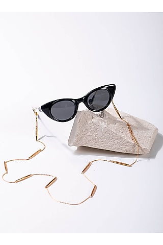 Gold Plated Optical Chain In Brass by Outhouse