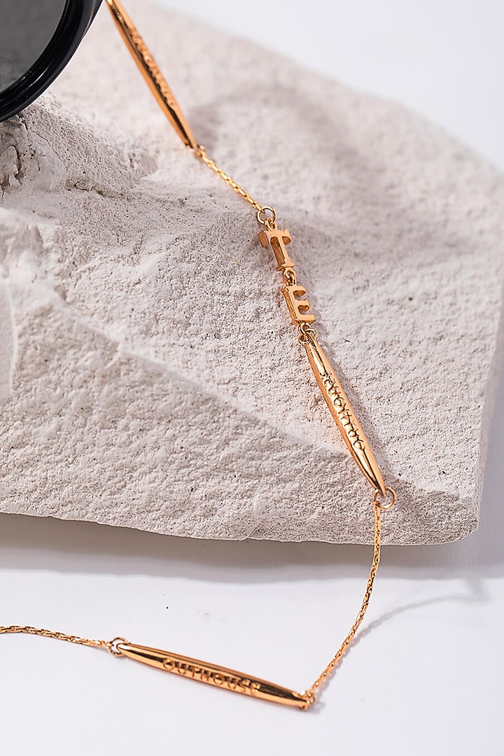 Gold Plated Optical Chain In Brass by Outhouse at Pernia's Pop Up Shop