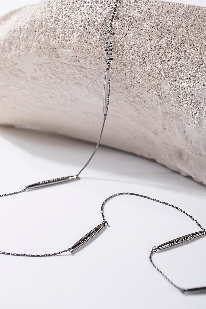 Gunmetal Handcrafted Optical Chain by Outhouse