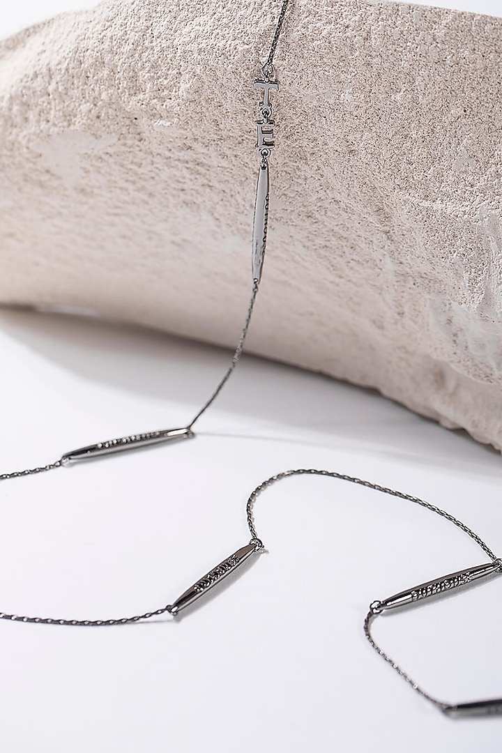 Gunmetal Handcrafted Optical Chain by Outhouse at Pernia's Pop Up Shop