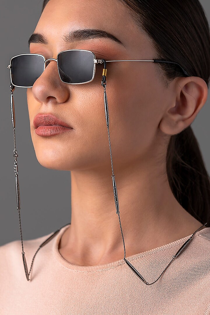 Gunmetal Handcrafted Optical Chain by Outhouse at Pernia's Pop Up Shop