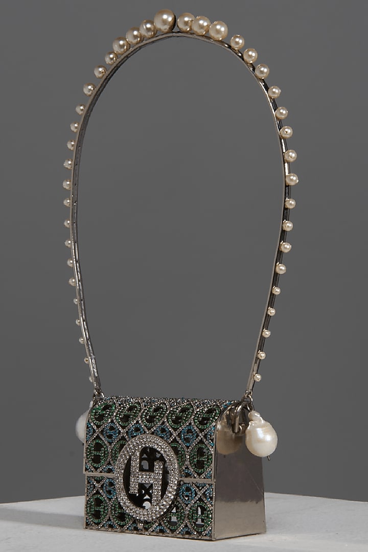 Multi-Colored Embellished Bag by Outhouse at Pernia's Pop Up Shop