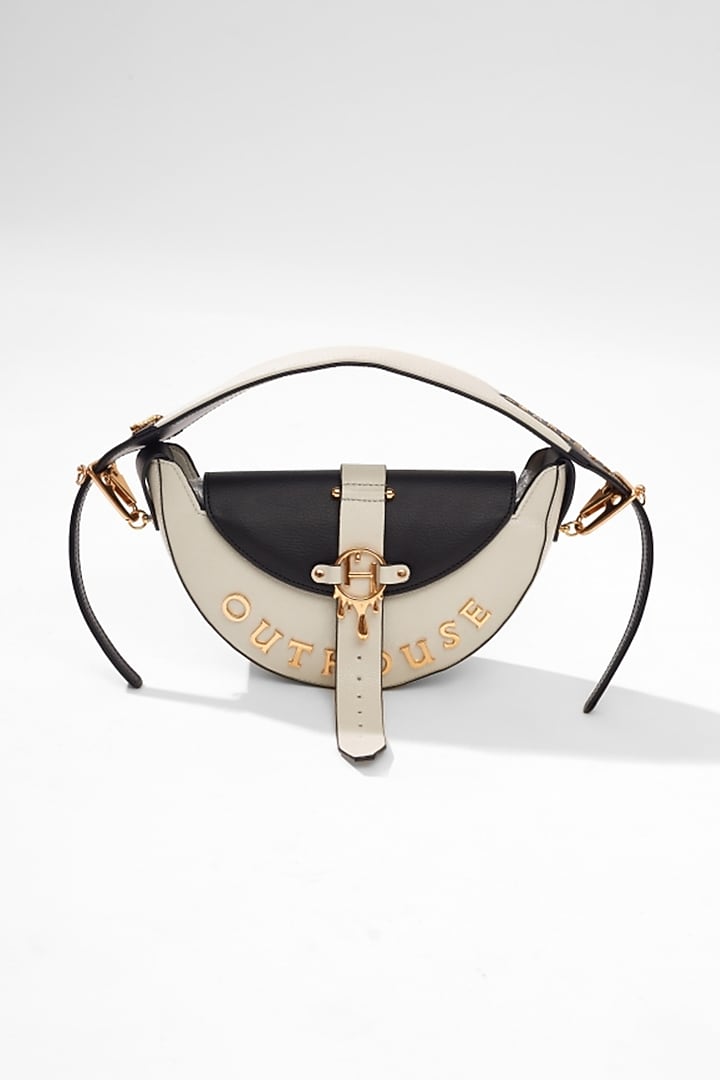 Ivory Vegan Leather Bag by Outhouse at Pernia's Pop Up Shop