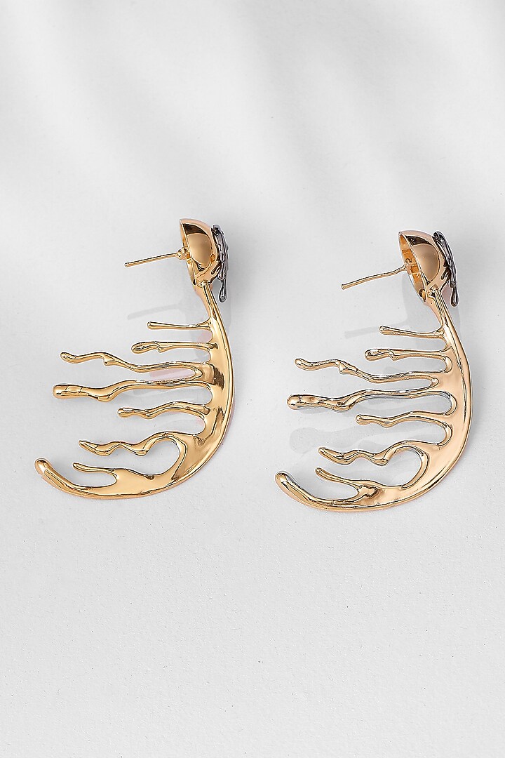 Gold Plated Half Hoop Earrings by Outhouse at Pernia's Pop Up Shop