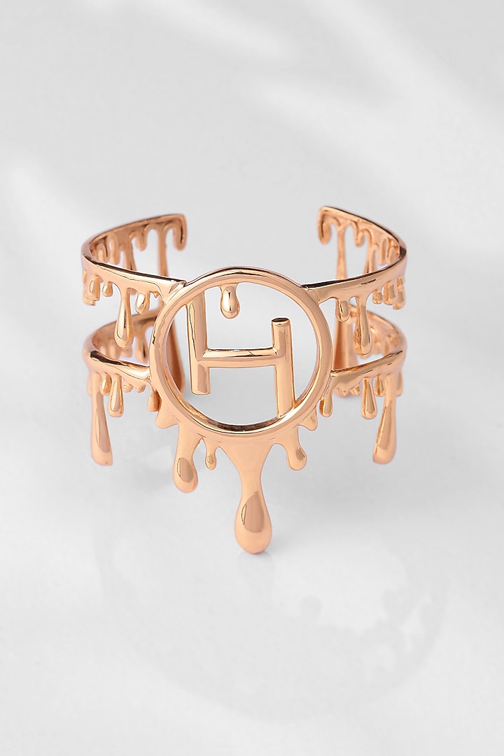 Gold Plated Free Fall Hand Cuff by Outhouse at Pernia's Pop Up Shop