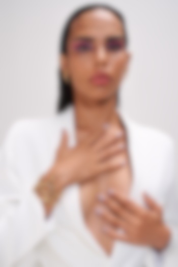 Gold Plated Free Fall Hand Cuff by Outhouse at Pernia's Pop Up Shop