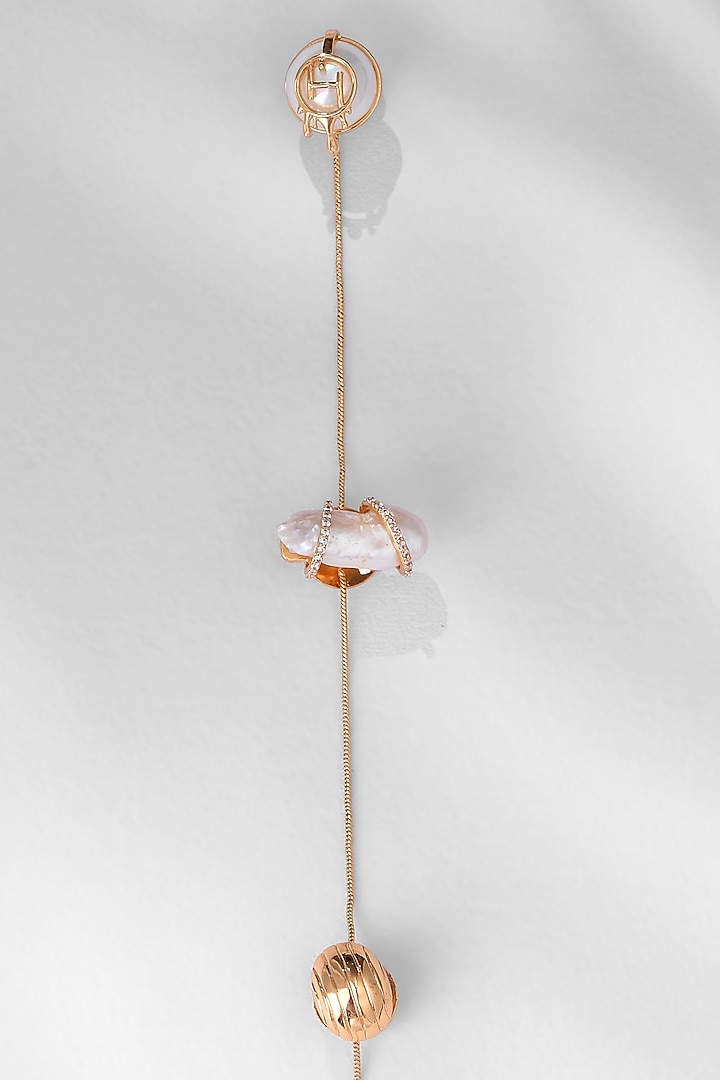 Gold Plated Pearl Linked Buttons by Outhouse at Pernia's Pop Up Shop
