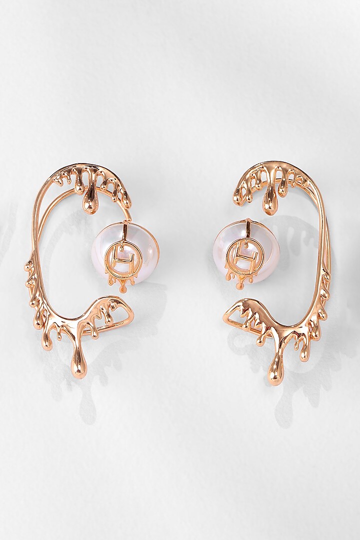 Gold Plated Pearl Pod Ear Cuff by Outhouse