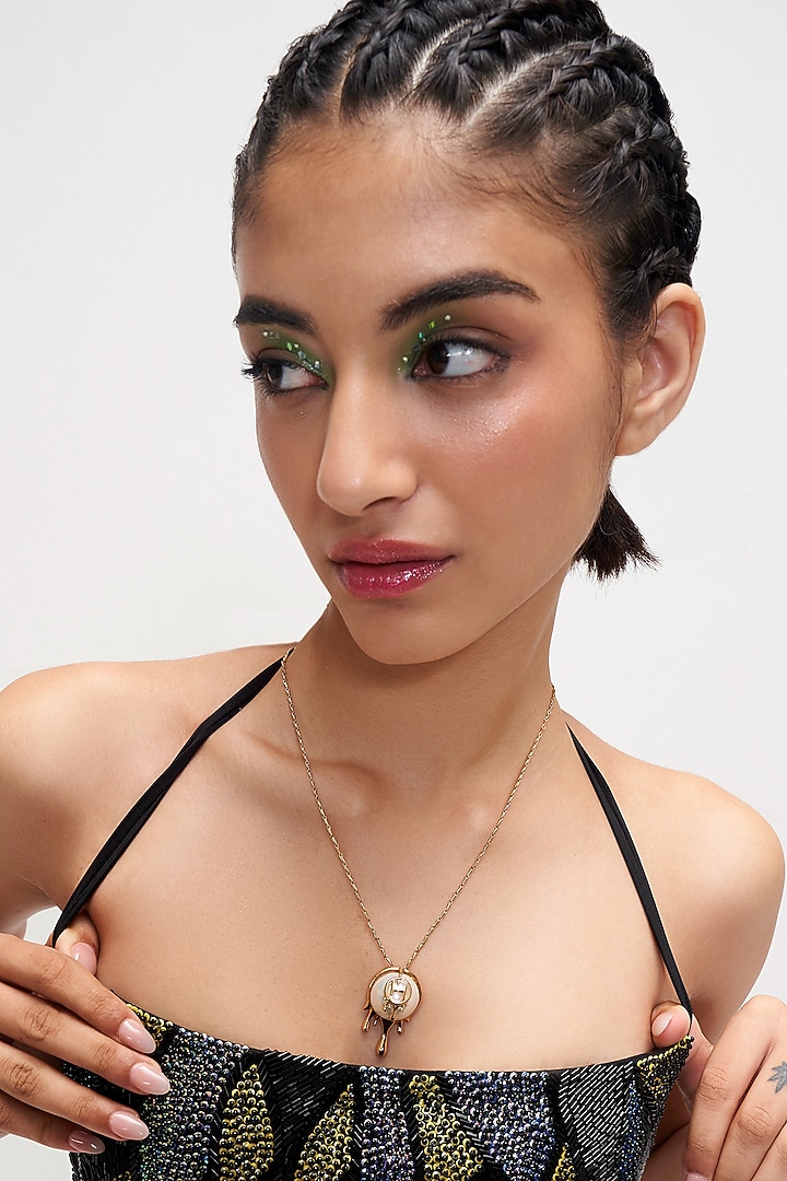 Gold Plated Pearl Necklace by Outhouse at Pernia's Pop Up Shop