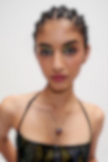 Gold Plated Semi-Precious Lapis Necklace by Outhouse at Pernia's Pop Up Shop