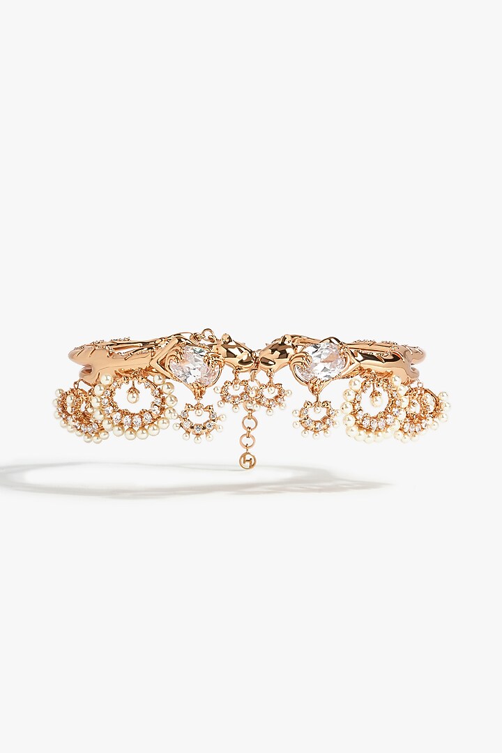 Rose Gold Plated Teardrop Pearl Choker Necklace by Outhouse at Pernia's Pop Up Shop
