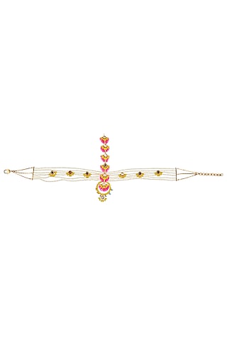 Rose Gold Plated Swarovski Pearl Handcrafted Headgear by Outhouse