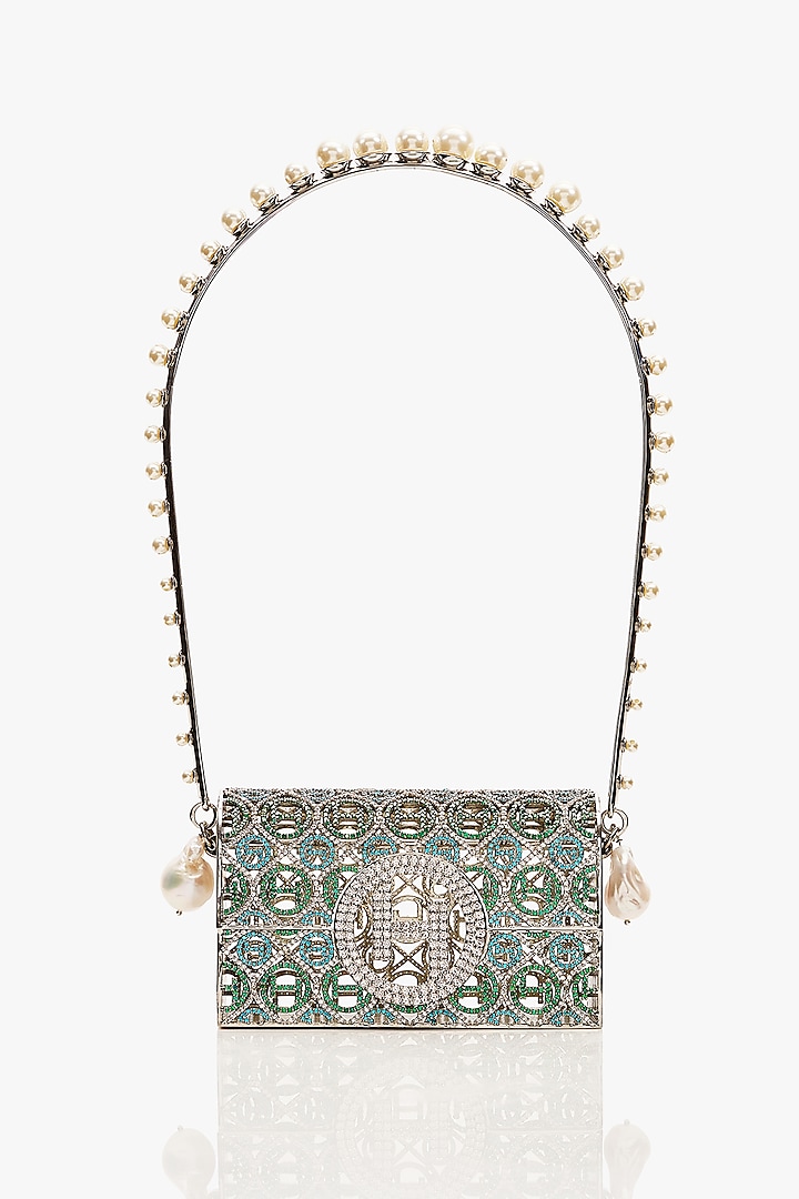 Emerald Brass Pearl Ombre Bag by Outhouse at Pernia's Pop Up Shop