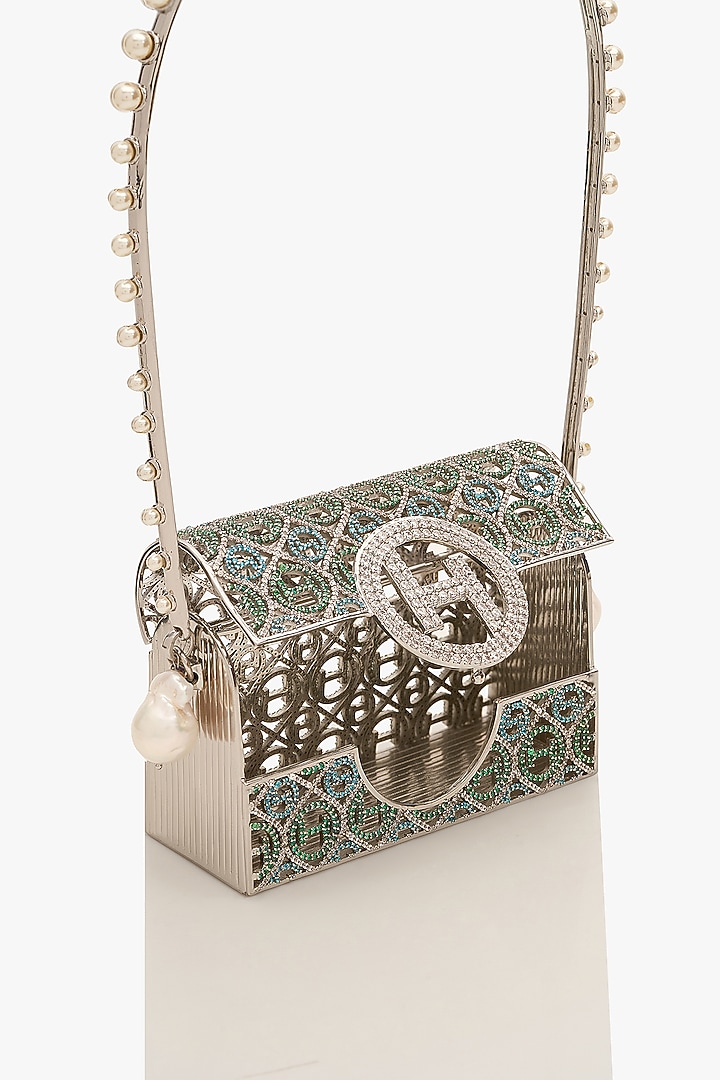 Emerald Brass Pearl Ombre Bag by Outhouse at Pernia's Pop Up Shop