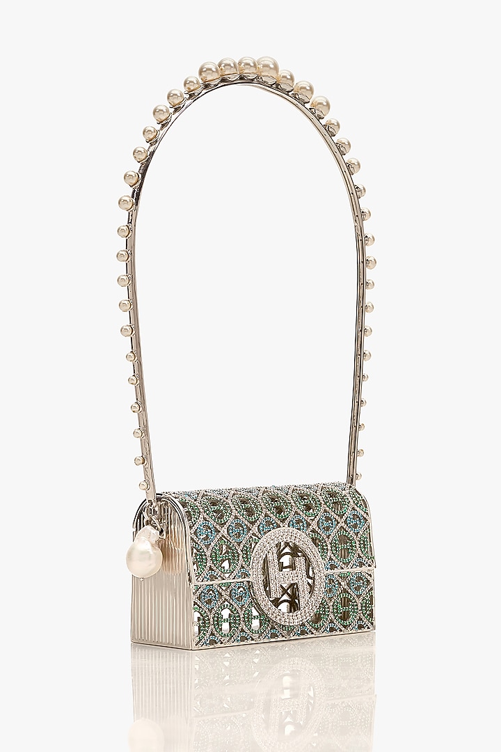 Emerald Brass Pearl Ombre Bag by Outhouse at Pernia's Pop Up Shop