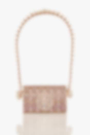 Rose Gold Finish Brass Pearl Bag by Outhouse at Pernia's Pop Up Shop