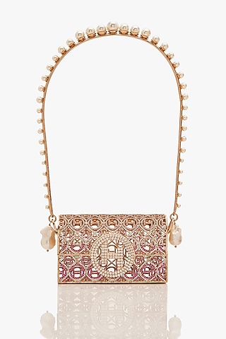 Rose Gold Finish Brass Pearl Bag by Outhouse