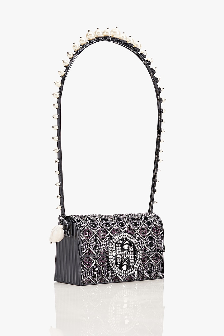 Black Brass Pearl Bag by Outhouse at Pernia's Pop Up Shop
